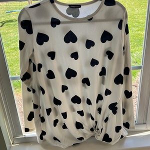 Ivory Long Sleeve with Hearts